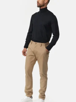 Indicode Herren Chinohose - Cherry in beige sand