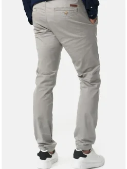 Indicode Herren Chinohose - Cherry in hellgrau grau