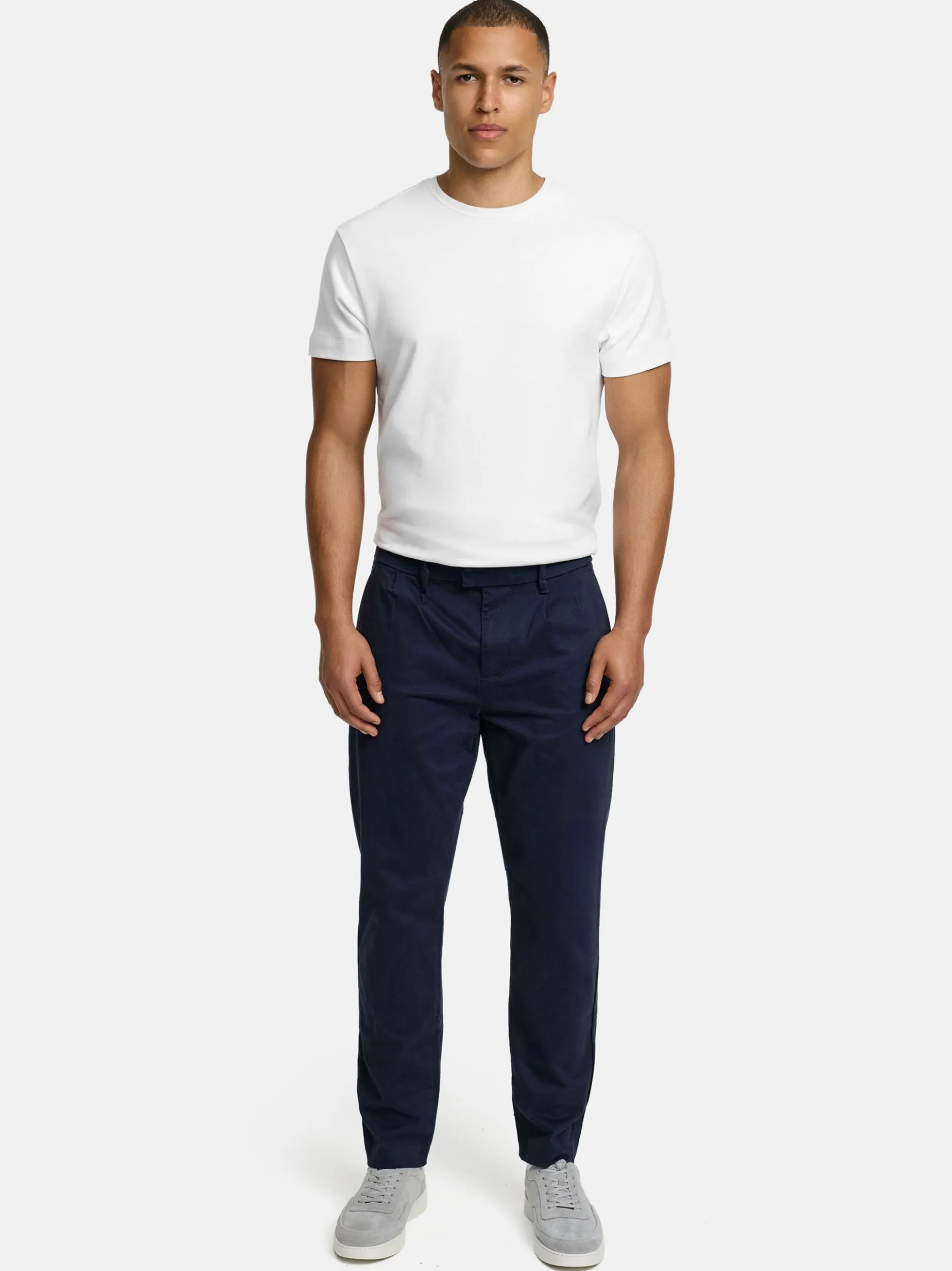 Indicode Herren Chinohose - Ignazo in marine
