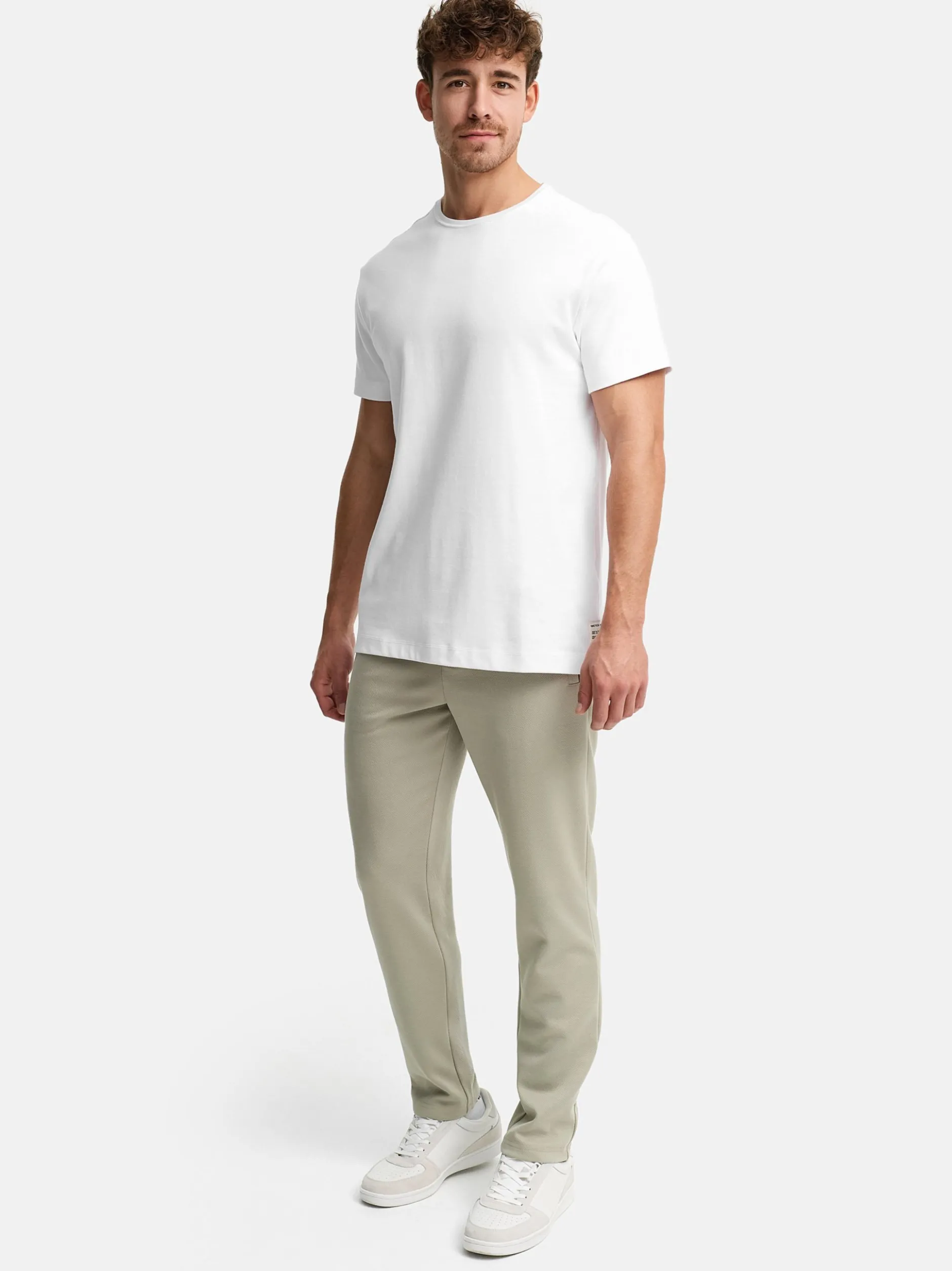 Indicode Herren Chinohose - INNezzo String Pant in beige grau