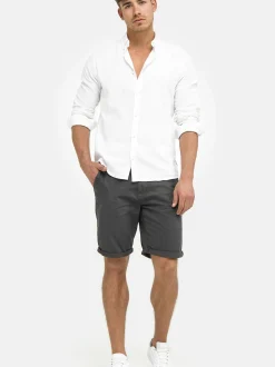 Indicode Herren Chino Shorts - Cuba in anthrazit