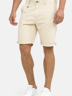 Indicode Herren Chino Shorts - Cuba in beige sand