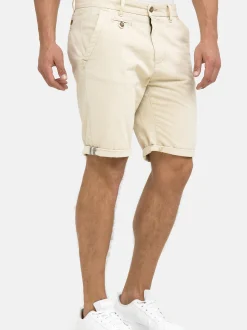 Indicode Herren Chino Shorts - Cuba in beige sand
