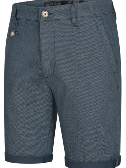 Indicode Herren Chino Shorts - Cuba in blau denim