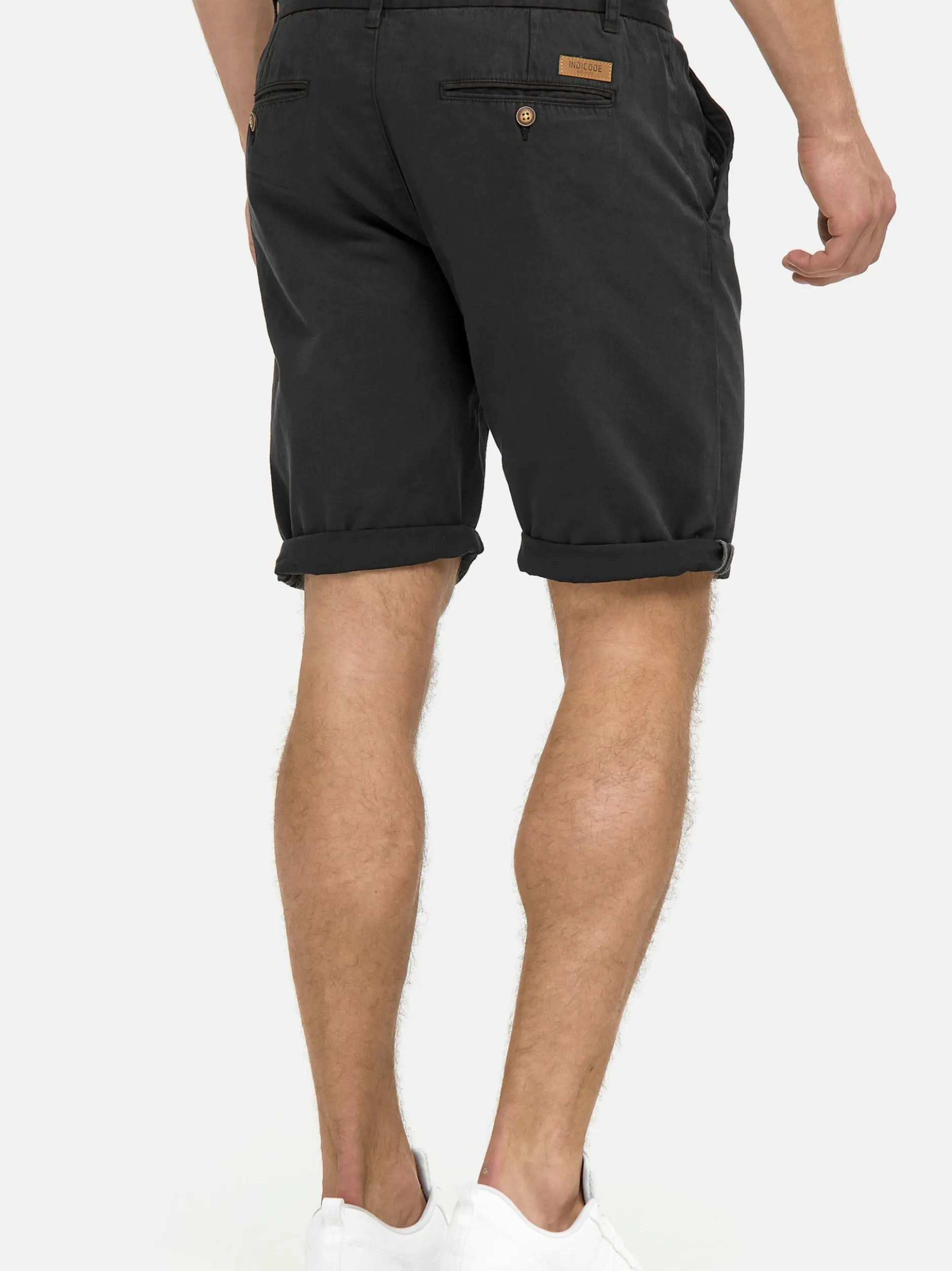Indicode Herren Chino Shorts - Cuba in schwarz