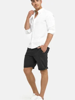 Indicode Herren Chino Shorts - Cuba in schwarz
