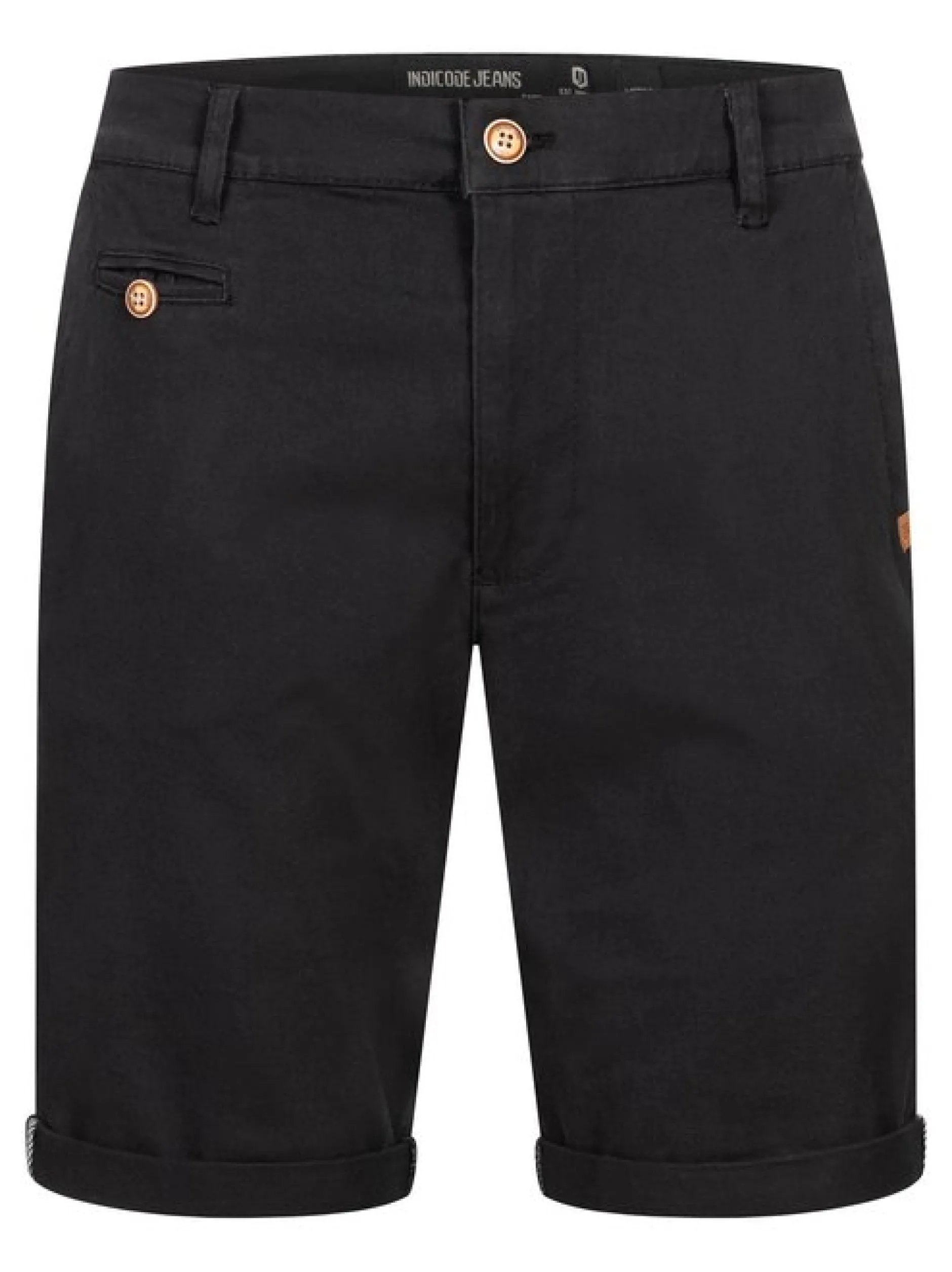Indicode Herren Chino Shorts - Cuba in schwarz