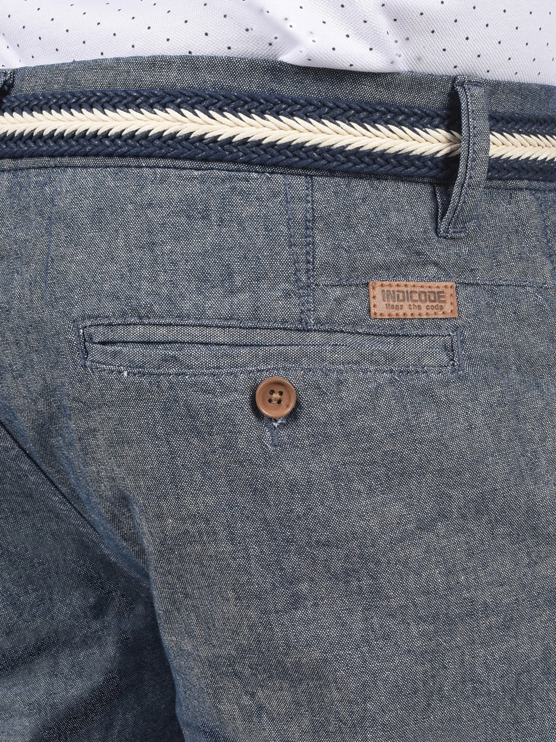 Indicode Herren Chinoshorts - IDMews in indigo