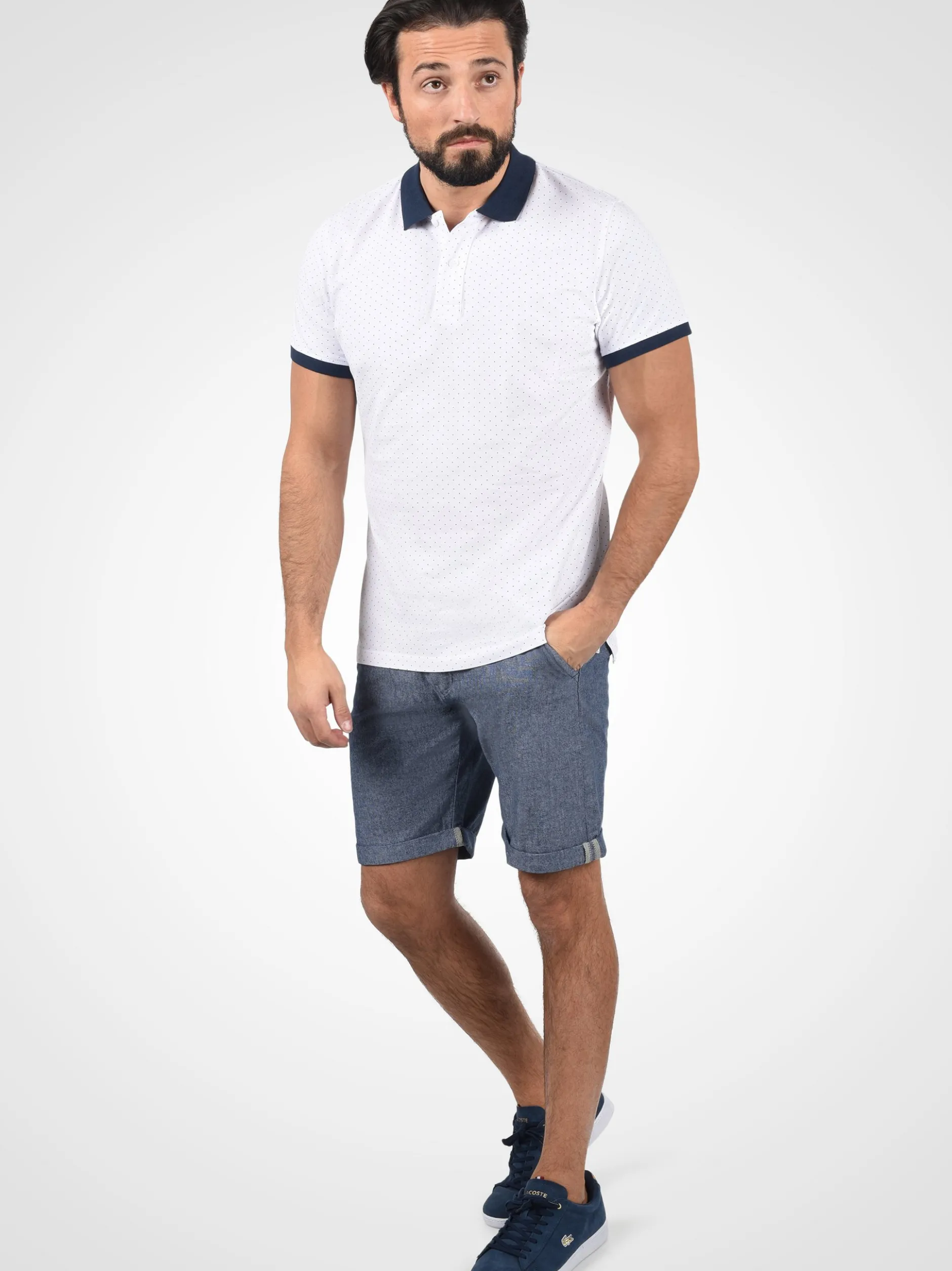 Indicode Herren Chinoshorts - IDMews in indigo
