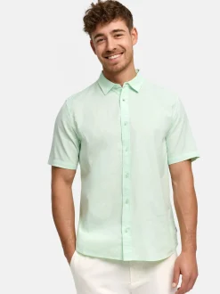 Indicode Herren Hemd Kurzarm - INCeppo in mint