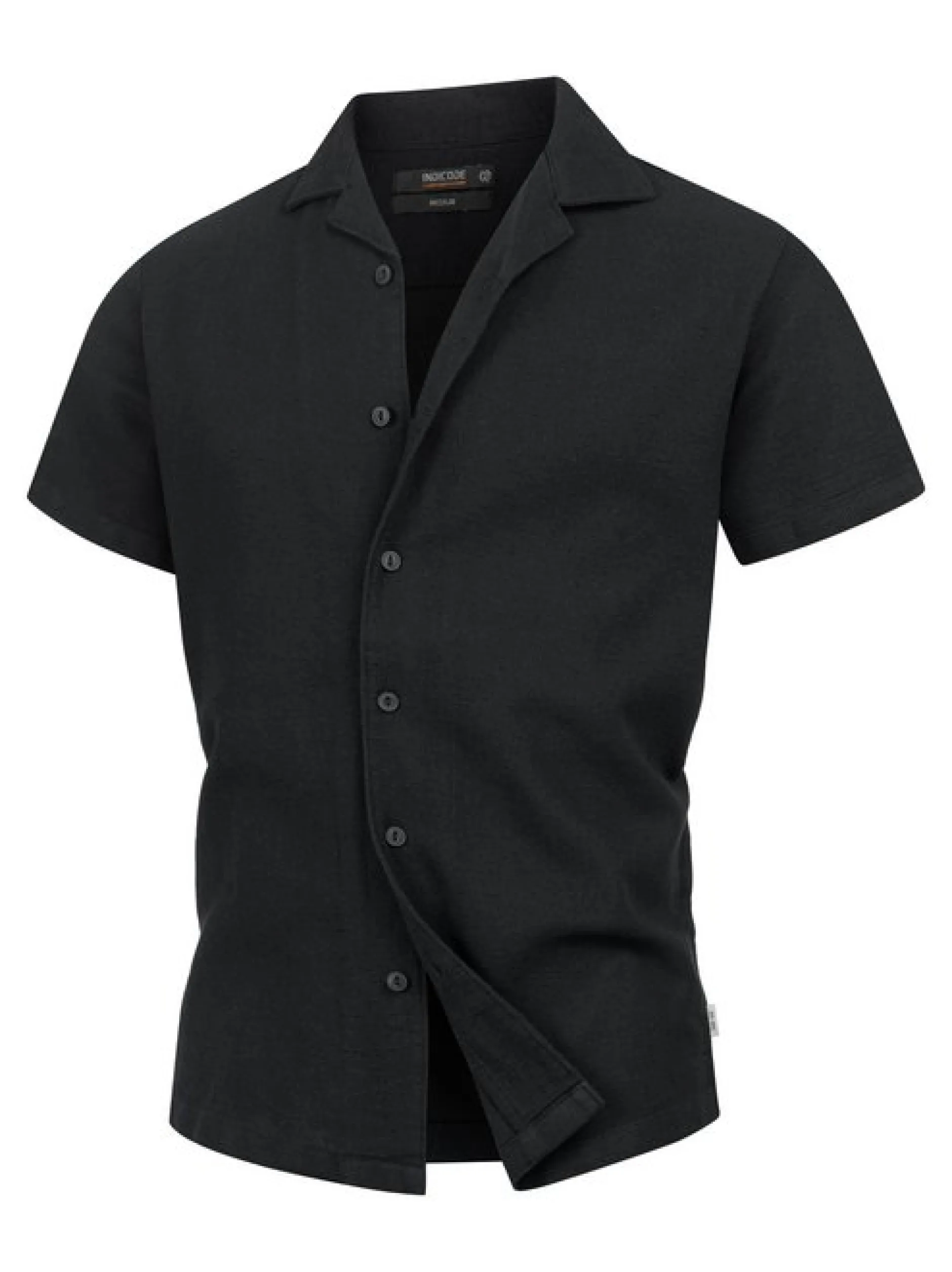 Indicode Herren Hemd Kurzarm - INCosby in schwarz