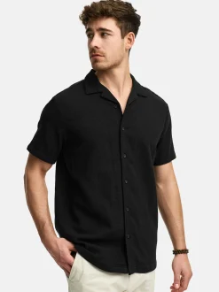 Indicode Herren Hemd Kurzarm - INCosby in schwarz