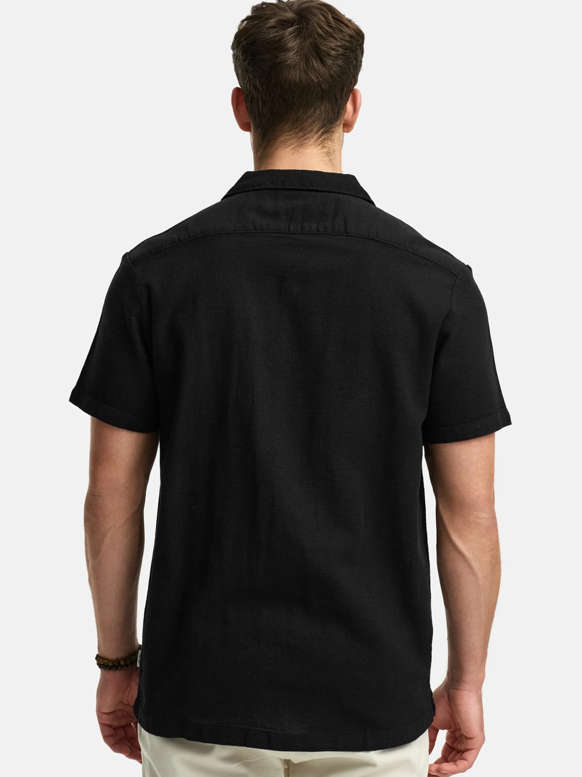 Indicode Herren Hemd Kurzarm - INCosby in schwarz