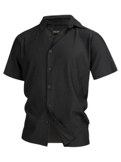 Indicode Herren Hemd Kurzarm - INLamgo in schwarz