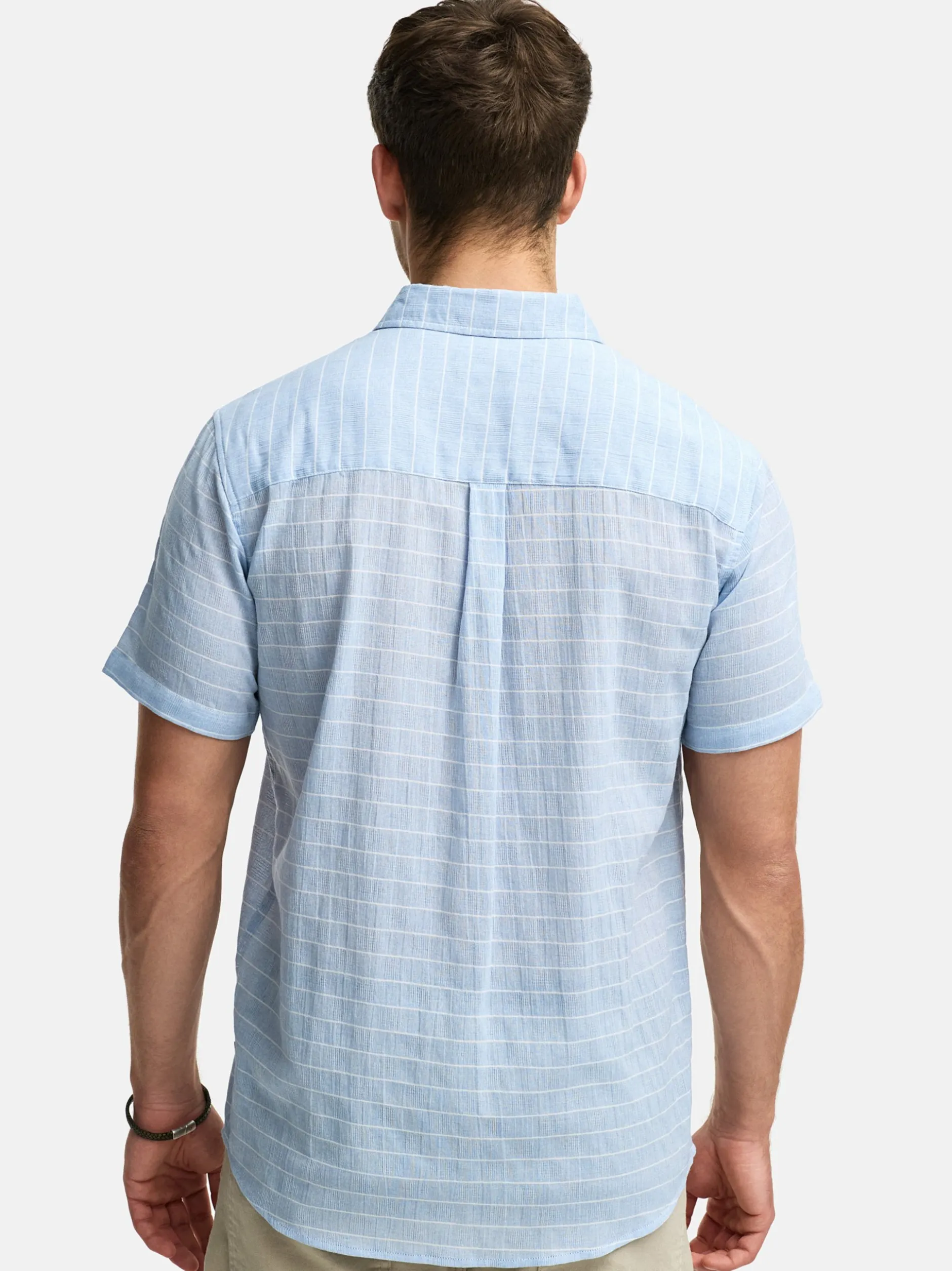 Indicode Herren Hemd Kurzarm - INWay in hellblau blau