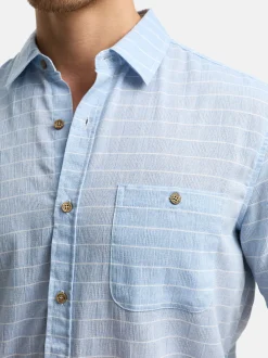 Indicode Herren Hemd Kurzarm - INWay in hellblau blau