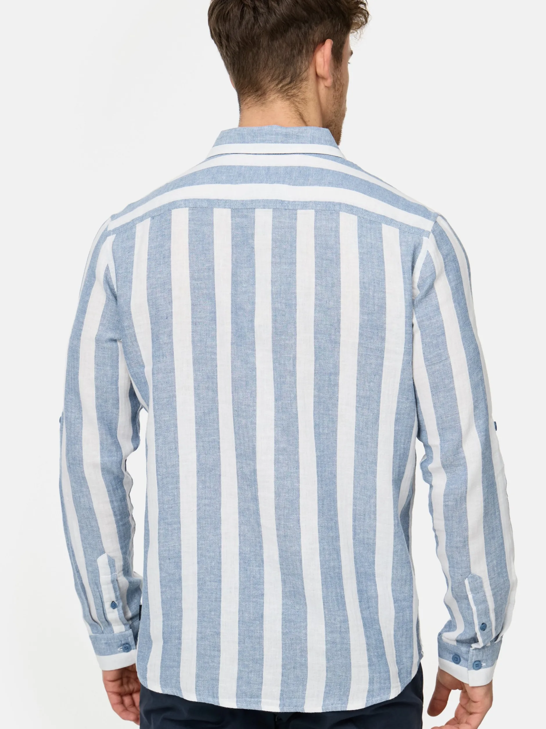 Indicode Herren Hemd Langarm - Brayden in blau