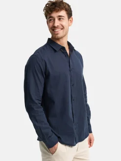 Indicode Herren Hemd Langarm - INCeppo in marine