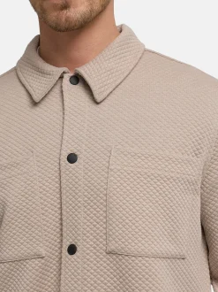 Indicode Herren Hemd Langarm - INRhomon in taupe beige
