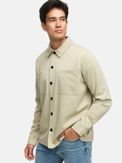 Indicode Herren Hemd Langarm - INYuno in beige grau
