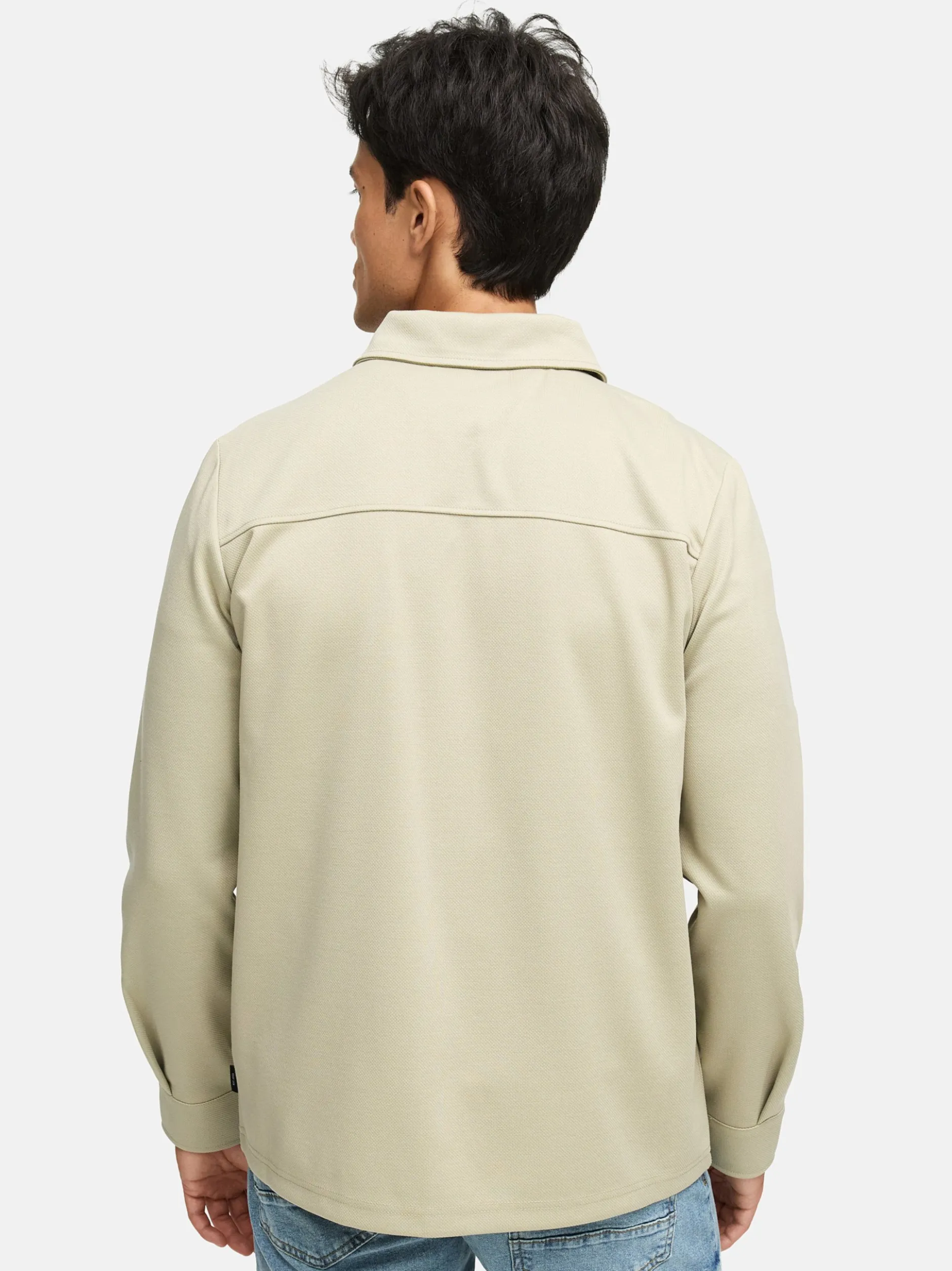 Indicode Herren Hemd Langarm - INYuno in beige grau