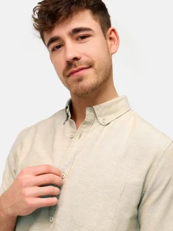 Indicode Herren Hemd Langarm - Kepner in beige