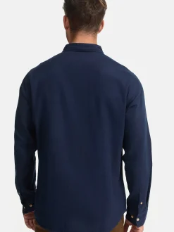 Indicode Herren Hemd Langarm - Riverside in marine