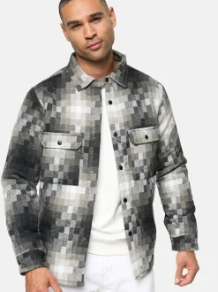 Indicode Herren Hemd Langarm - Spin in grau
