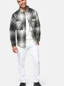 Indicode Herren Hemd Langarm - Spin in grau