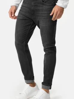 Indicode Herren Jeanshose - INChammy in schwarz fuchsia
