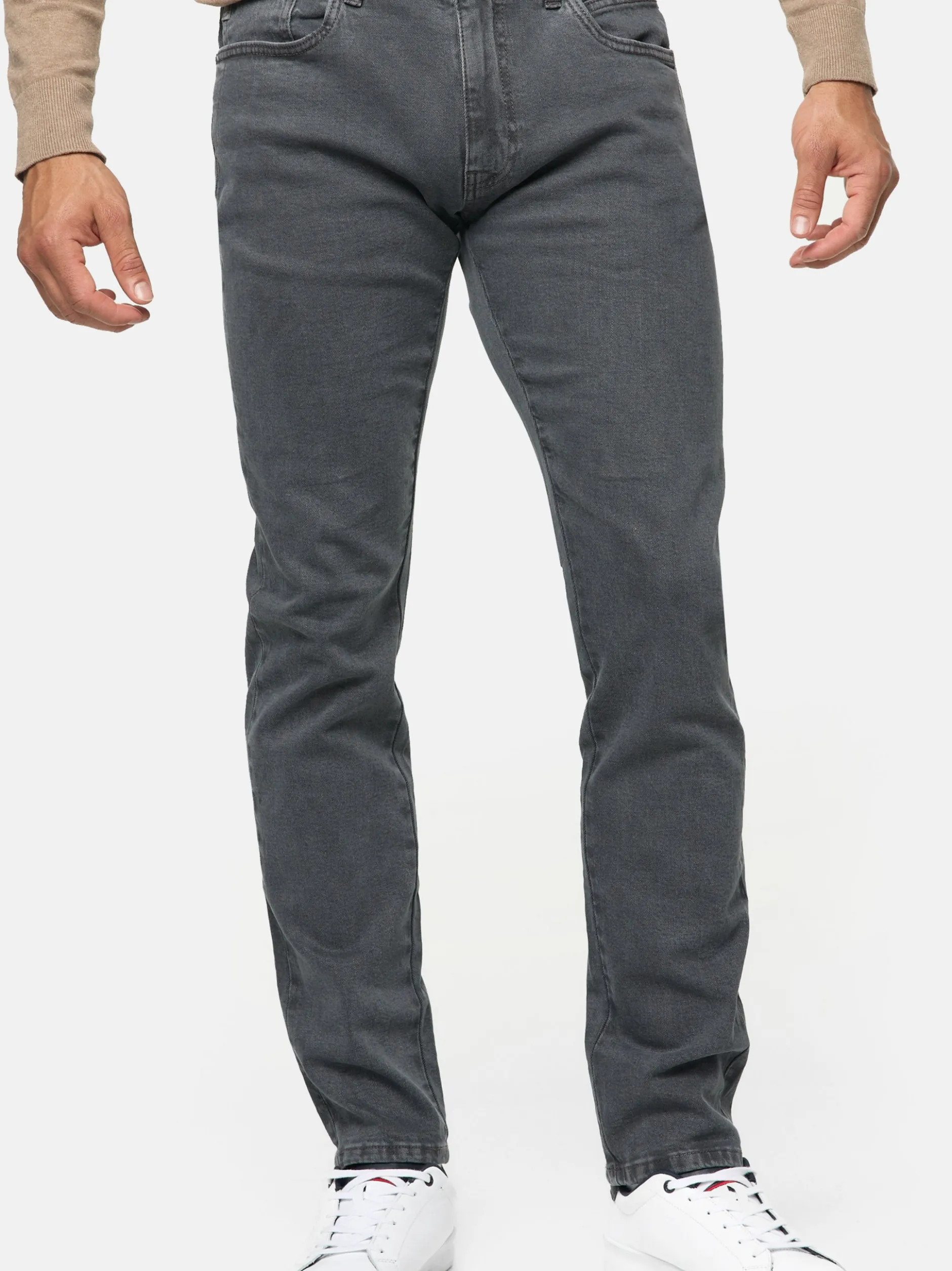 Indicode Herren Jeanshose - INSamario in anthrazit grau