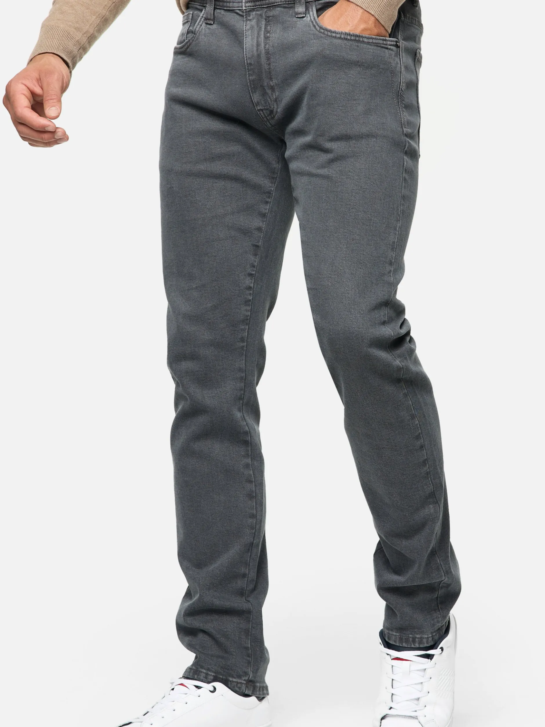 Indicode Herren Jeanshose - INSamario in anthrazit grau