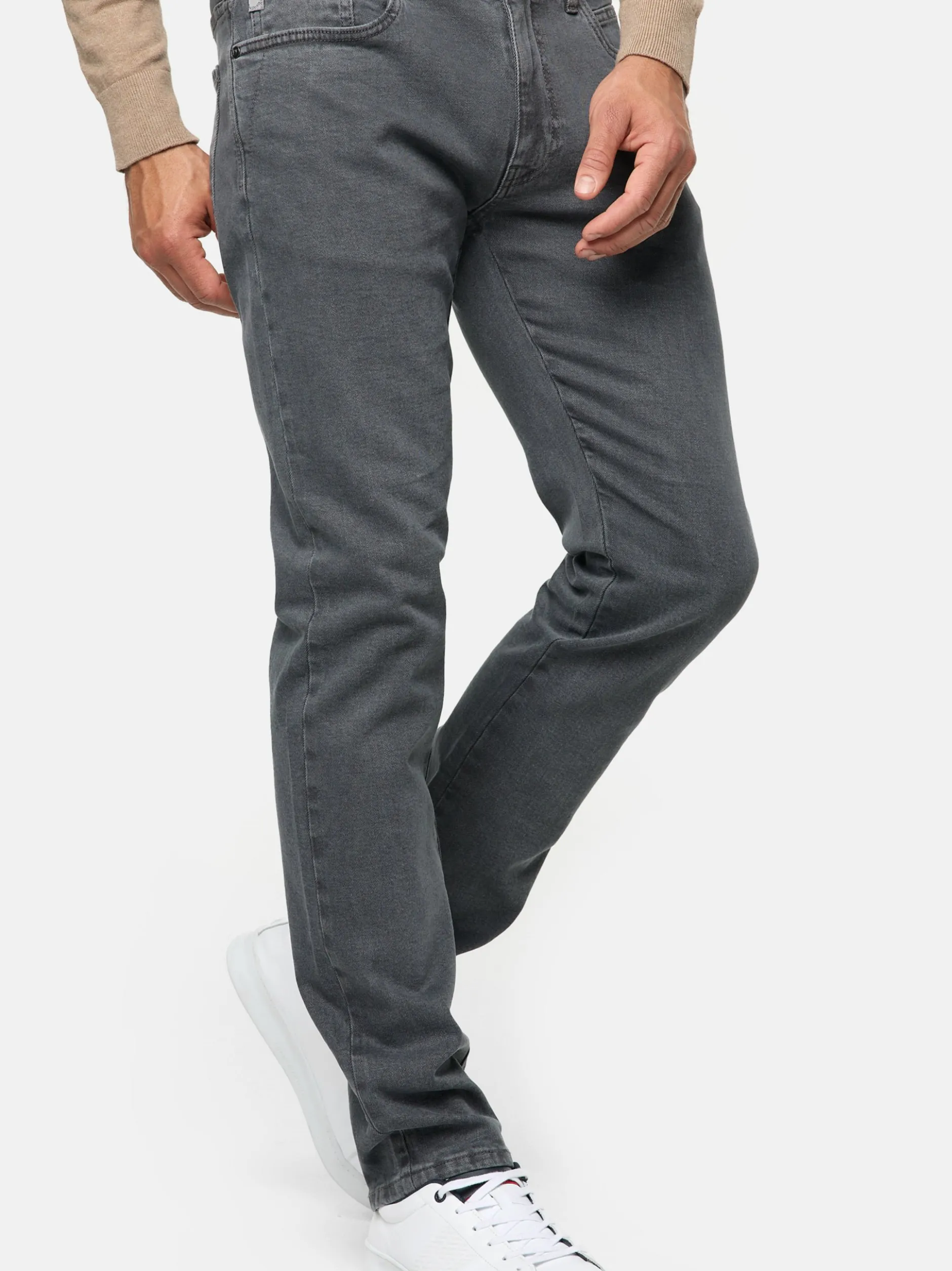 Indicode Herren Jeanshose - INSamario in anthrazit grau