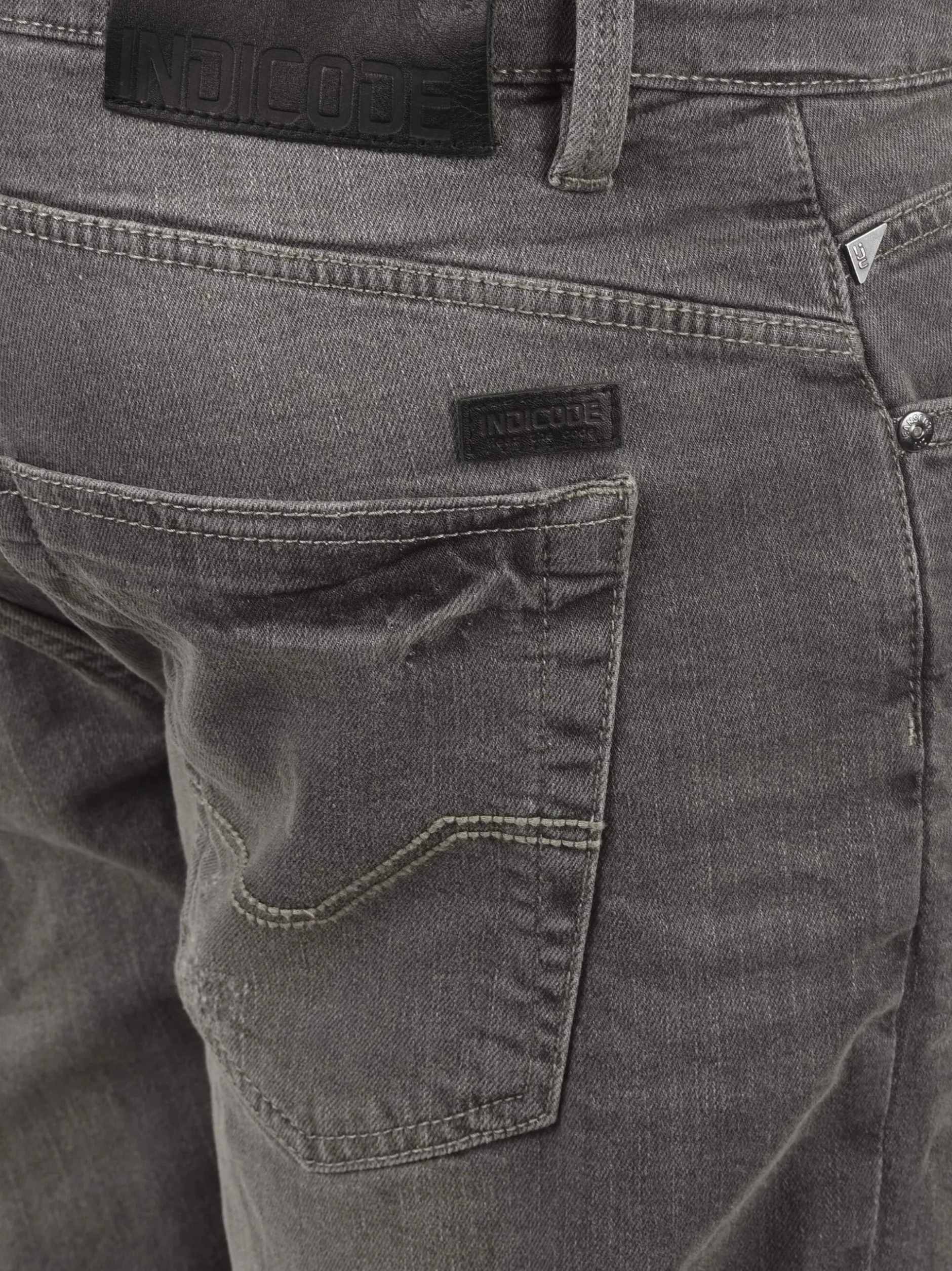 Indicode Herren Jeansshorts - IDQuentin in grau
