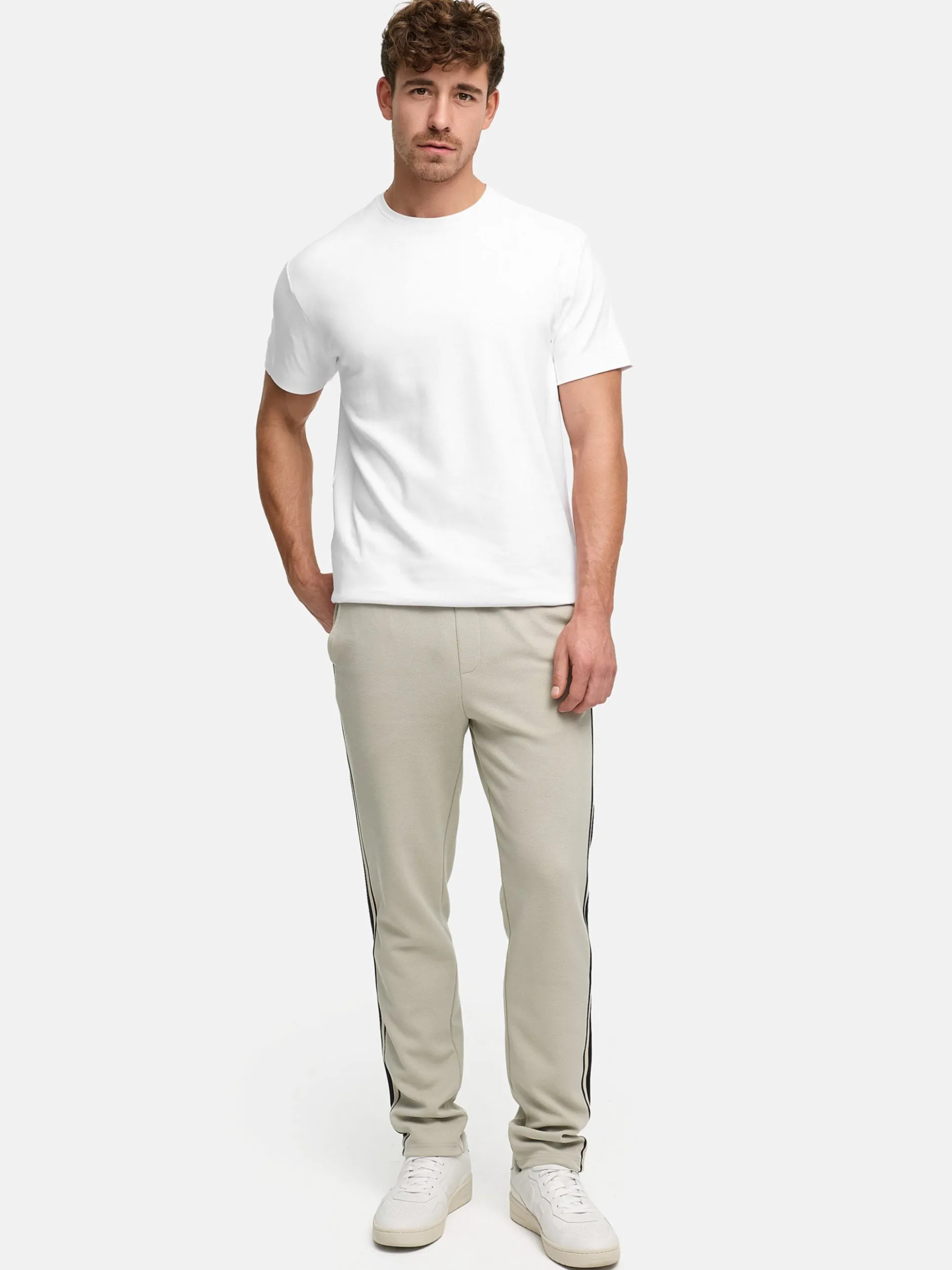 Indicode Herren Jogpants - INCowell in beige grau
