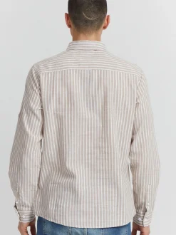 Indicode Herren Langarmhemd - IDHanko in beige