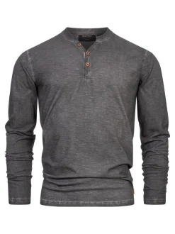 Indicode Herren Langarmshirt - INKilsone in anthrazit grau