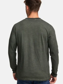 Indicode Herren Langarmshirt - INKilsone in grün khaki