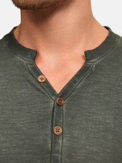 Indicode Herren Langarmshirt - INKilsone in grün khaki