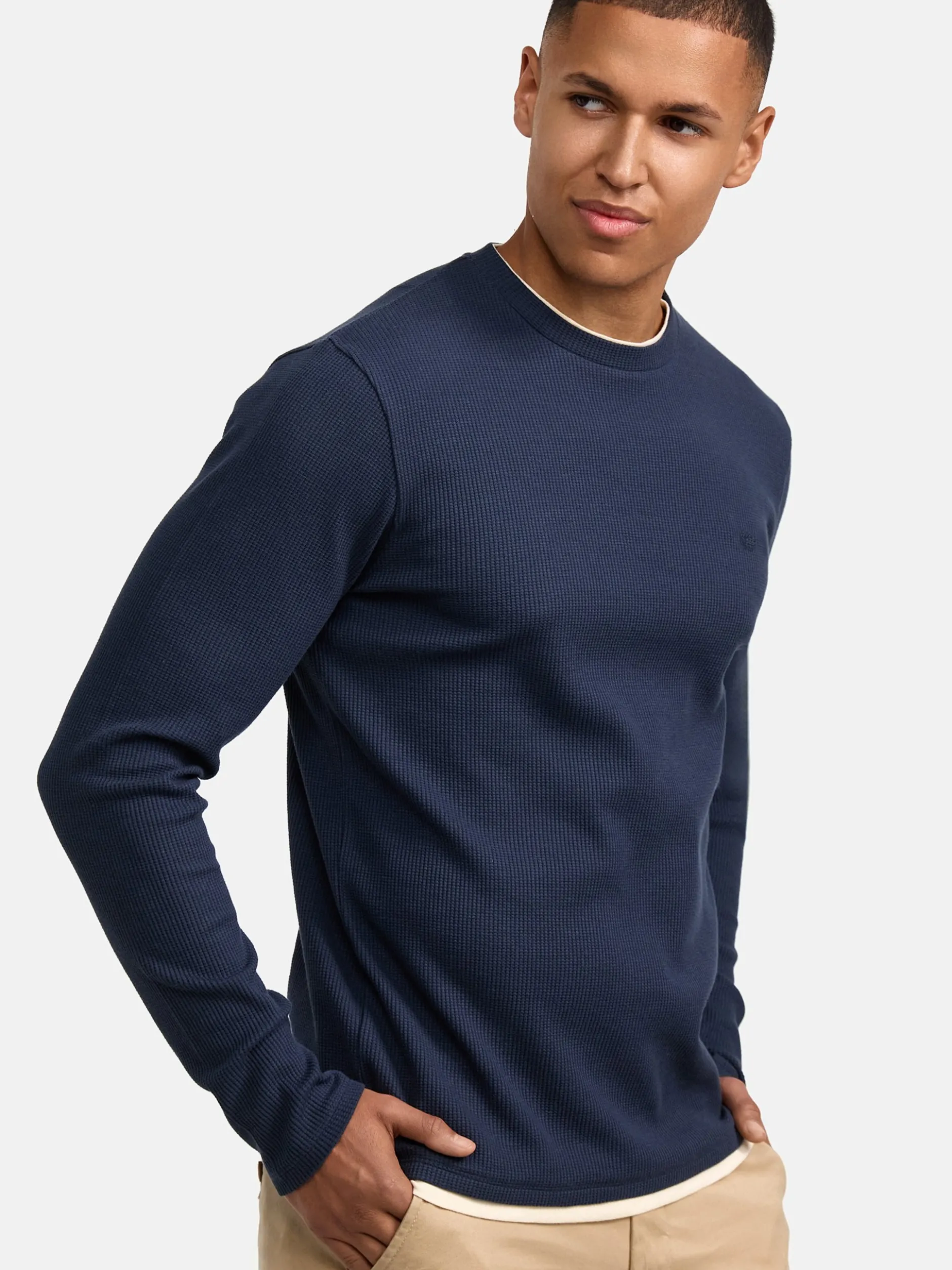Indicode Herren Langarmshirt - INValwald in marine
