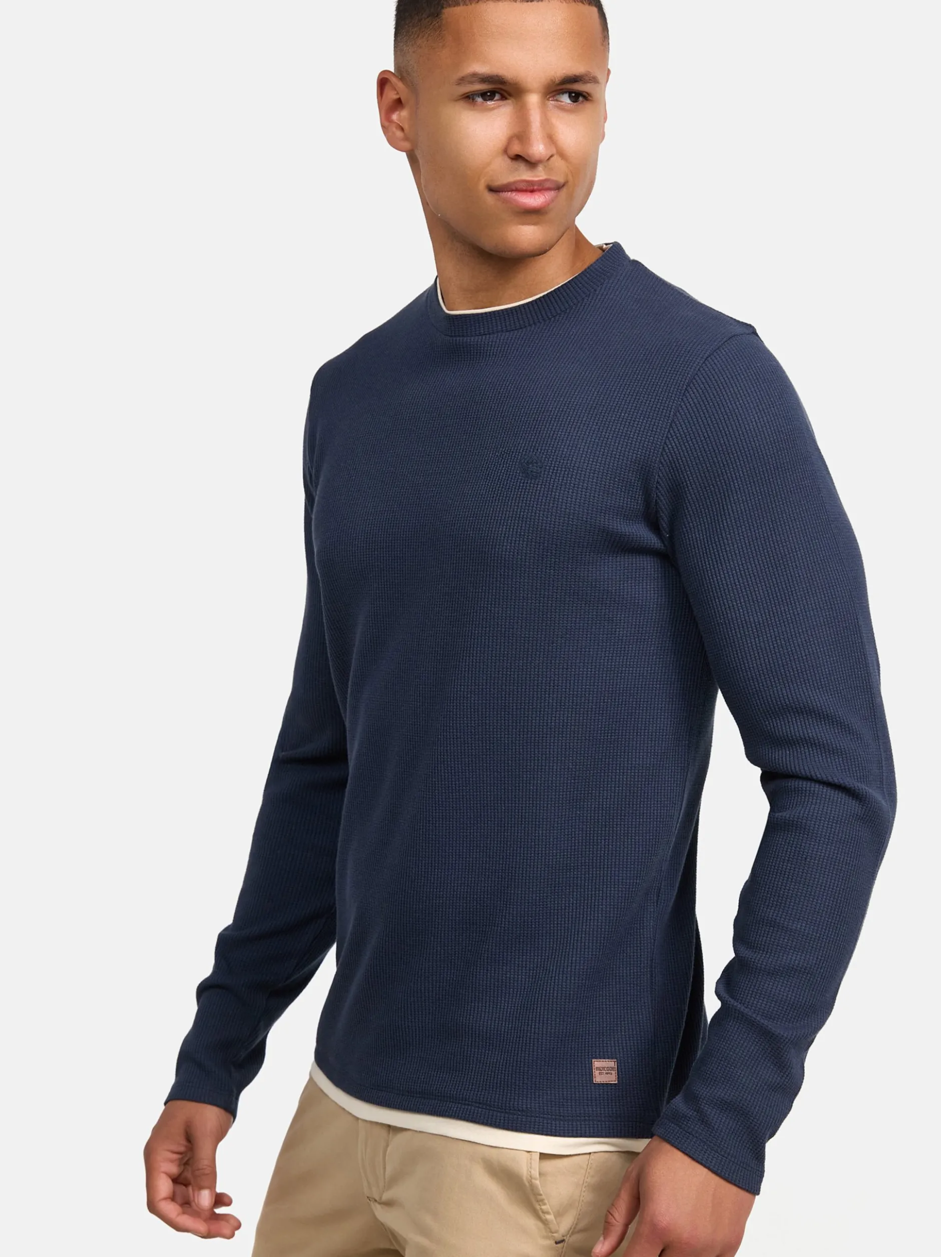 Indicode Herren Langarmshirt - INValwald in marine