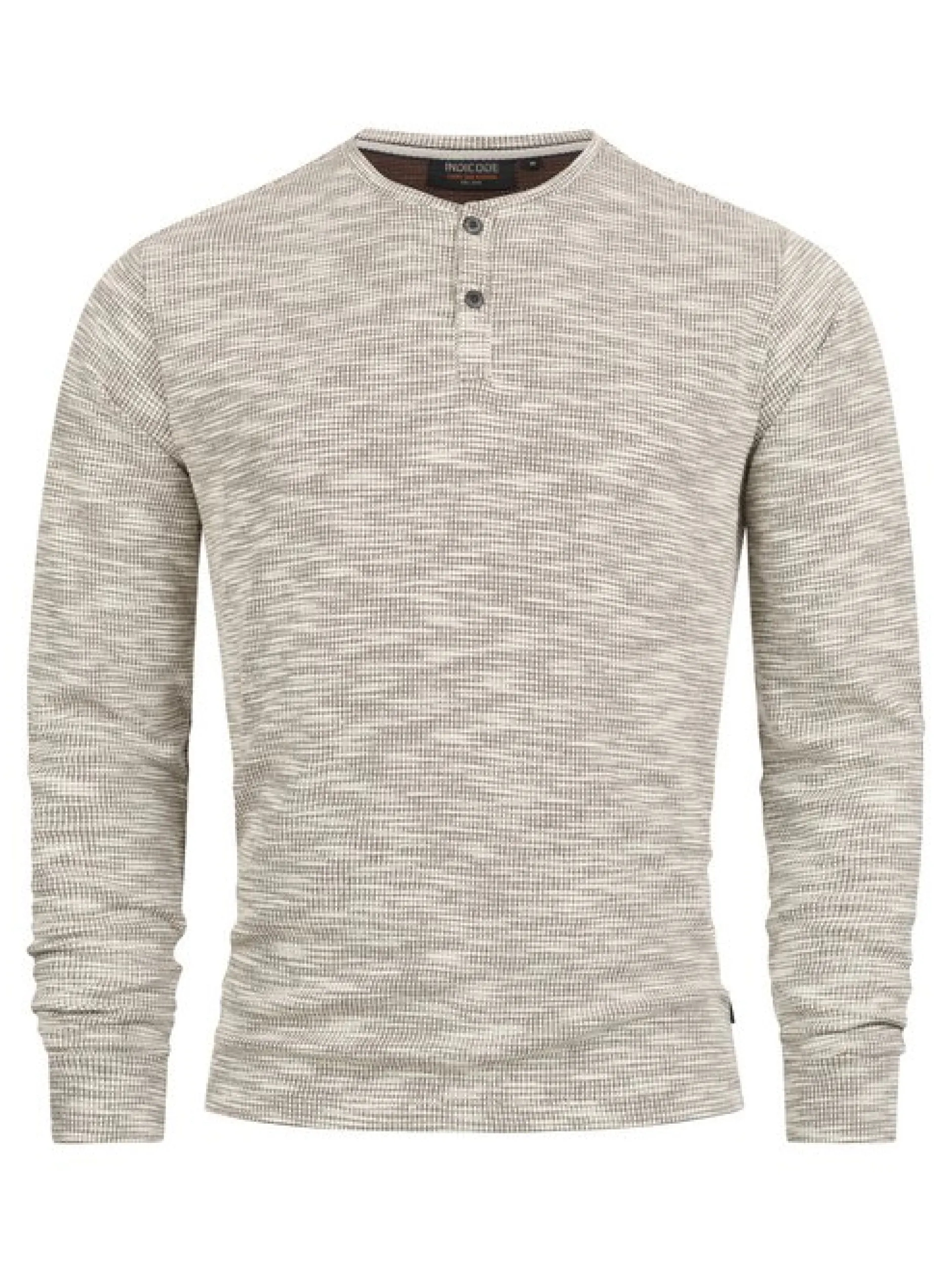 Indicode Herren Langarmshirt - INVitus in braun beige