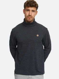 Indicode Herren Langarmshirt Rollkragen - INGuadalupe Roll neck in anthrazit