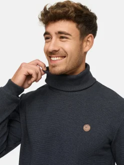 Indicode Herren Langarmshirt Rollkragen - INGuadalupe Roll neck in anthrazit