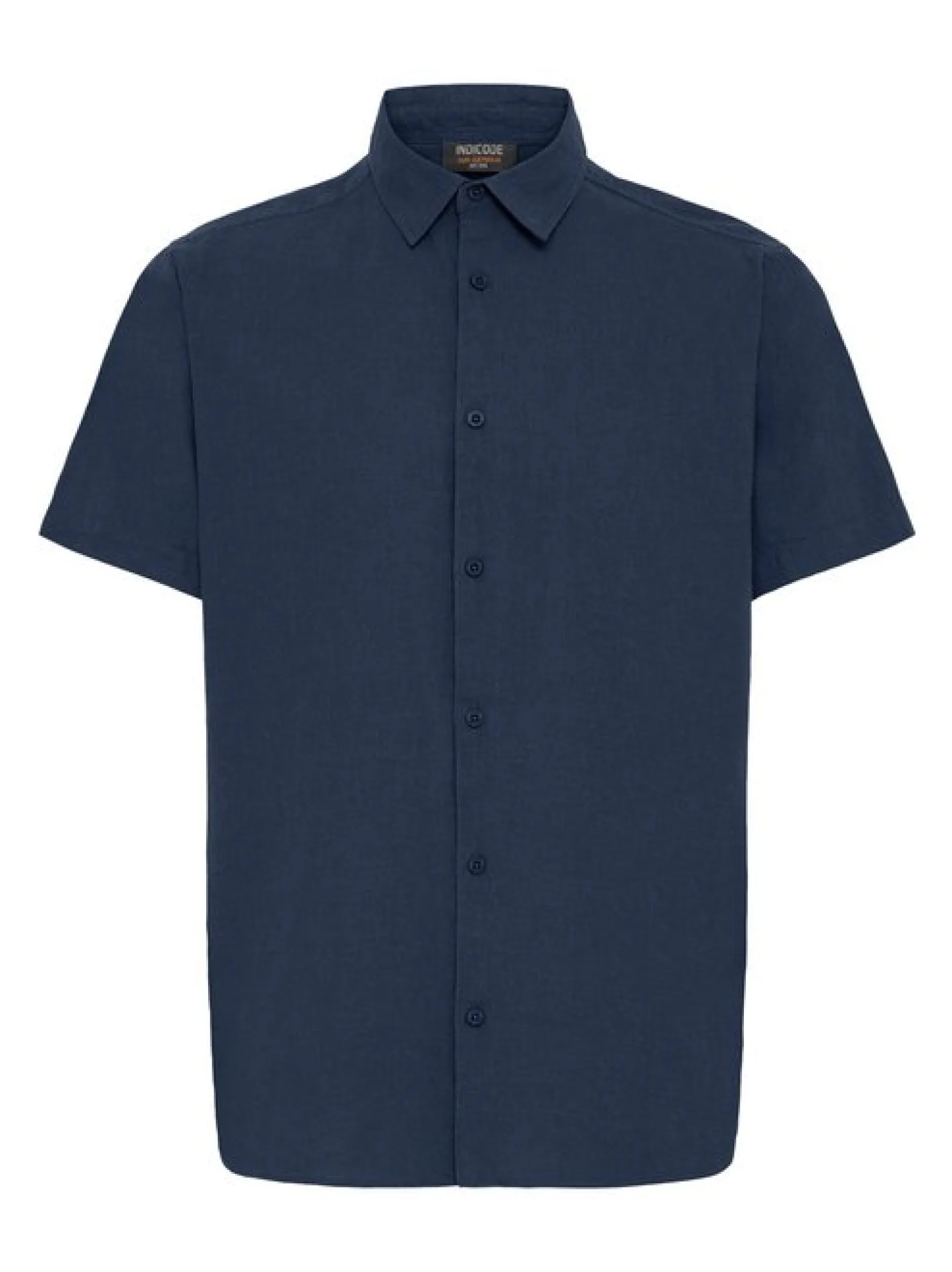 Indicode Herren Leinenhemd - IDMonk in marine