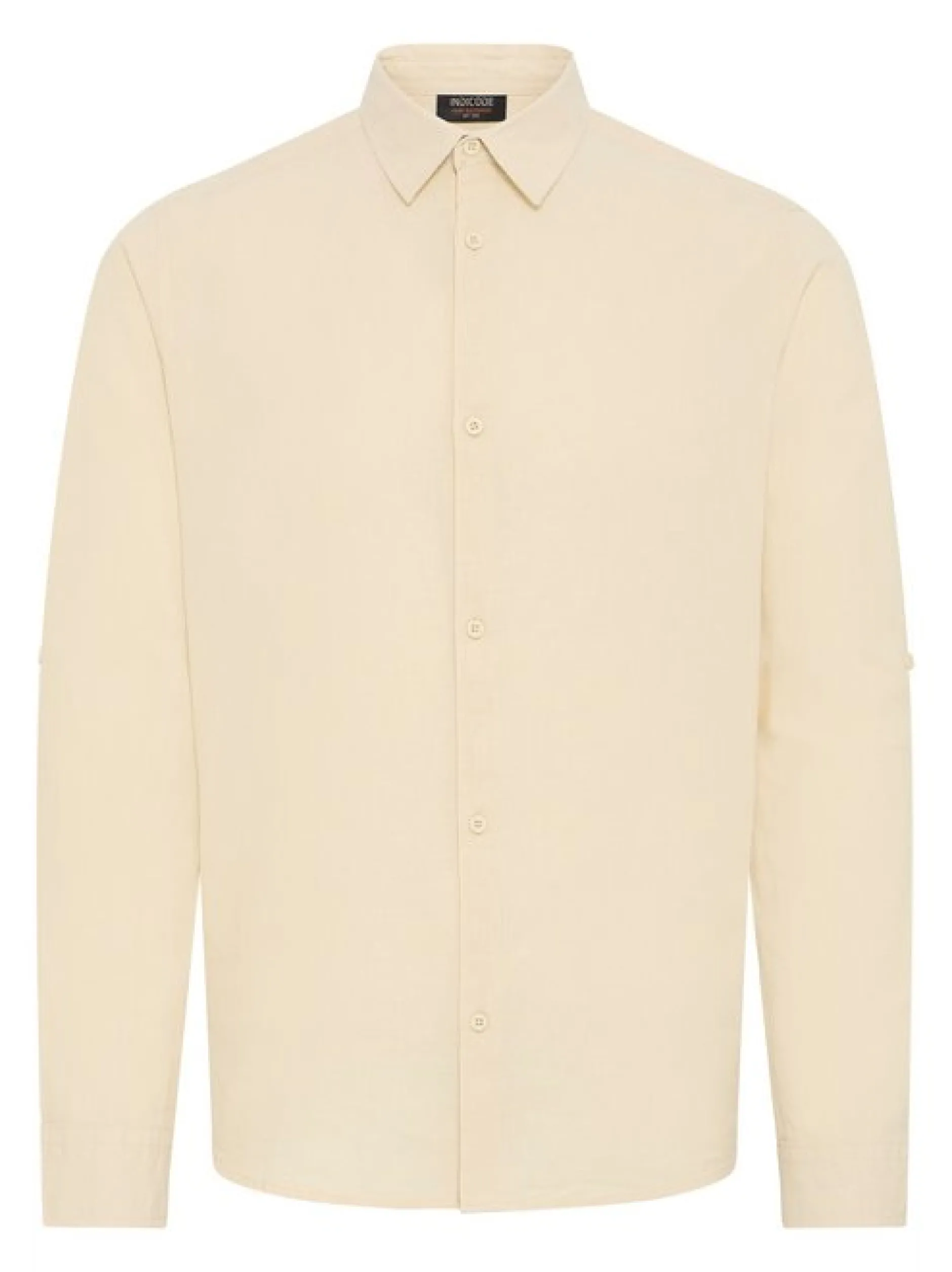 Indicode Herren Leinenhemd - IDMonko in beige