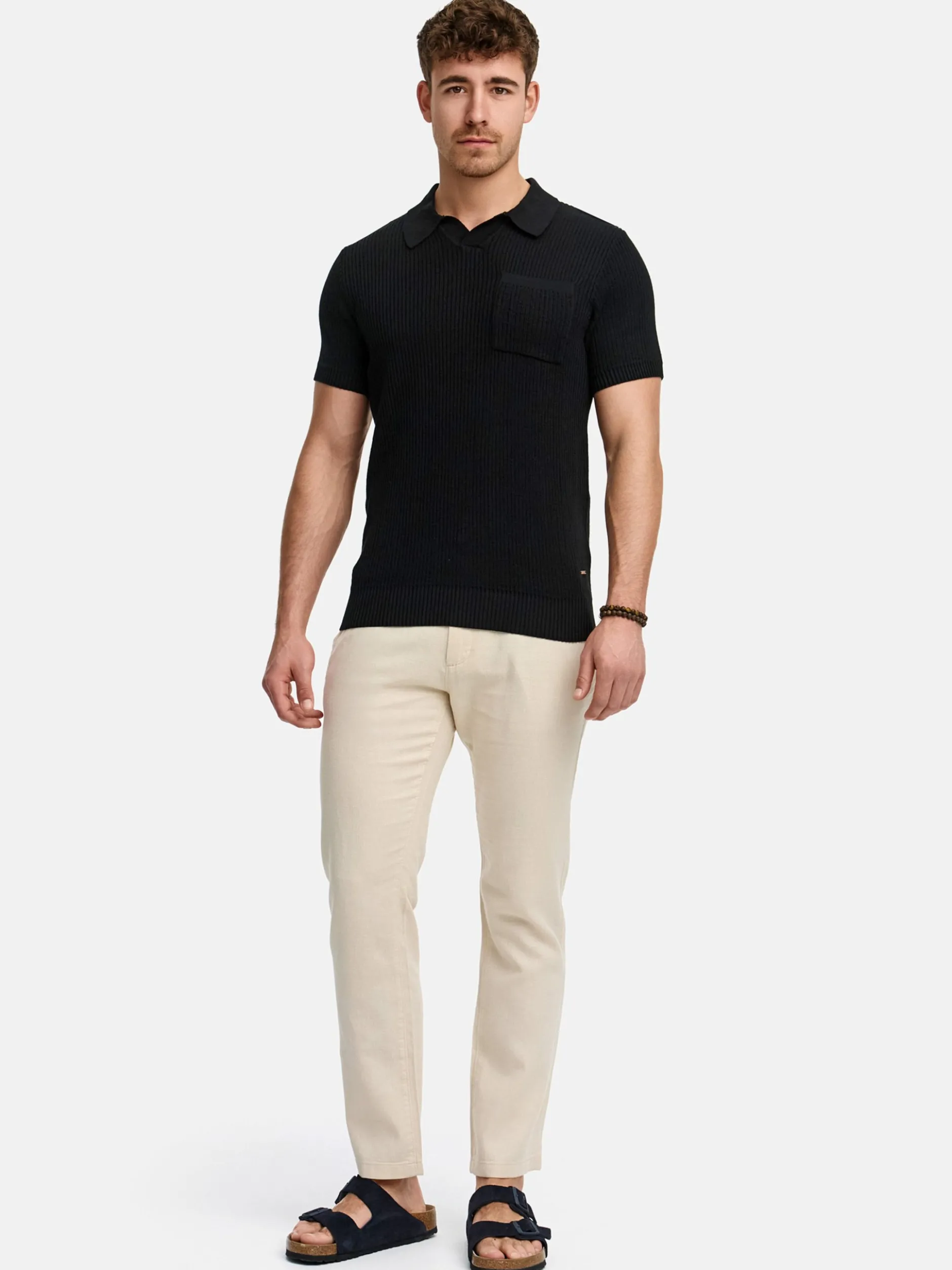 Indicode Herren Leinenhose - INGuy in beige sand