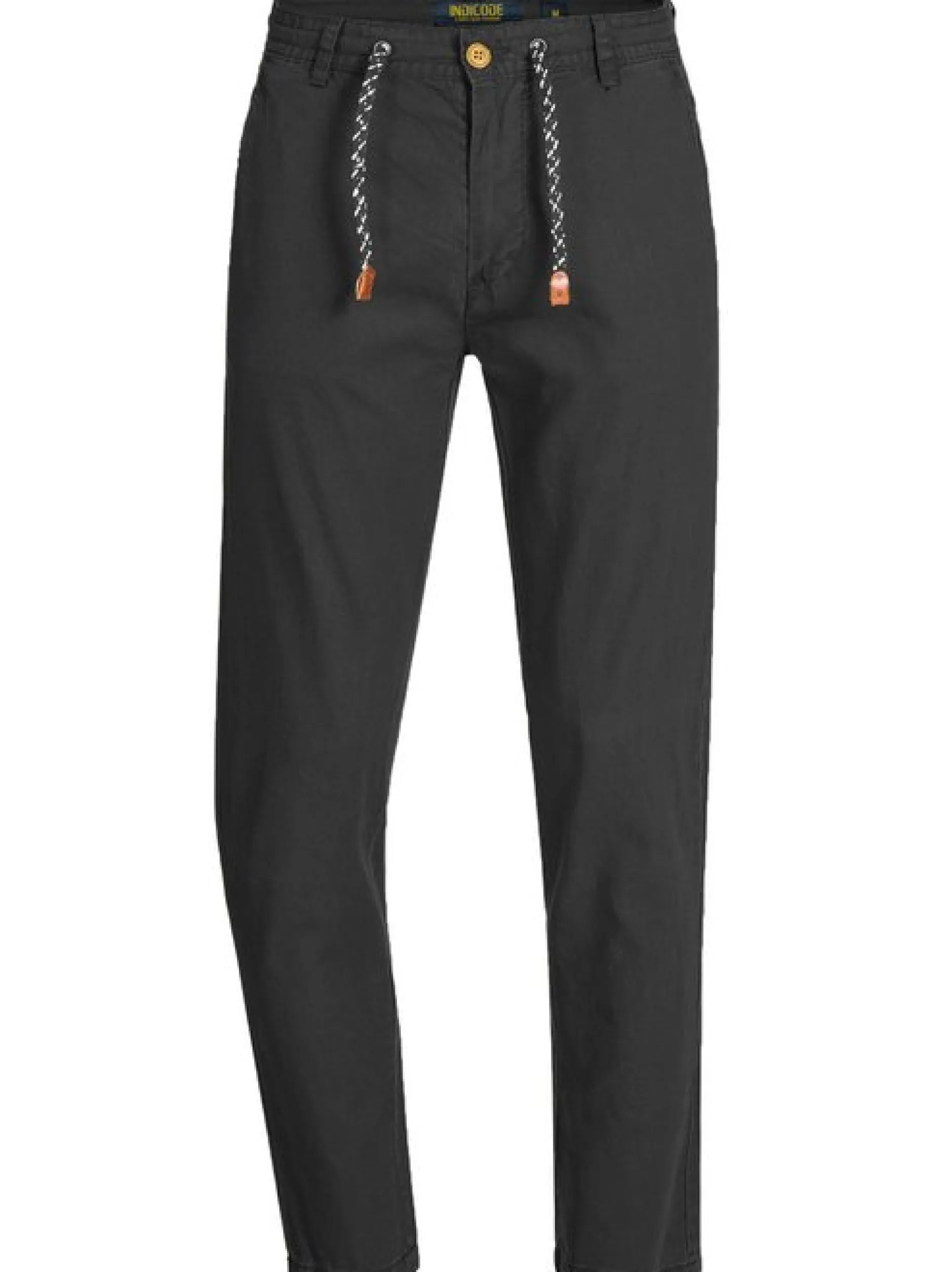 Indicode Herren Leinenhose - Veneto in schwarz