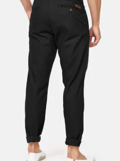 Indicode Herren Leinenhose - Veneto in schwarz