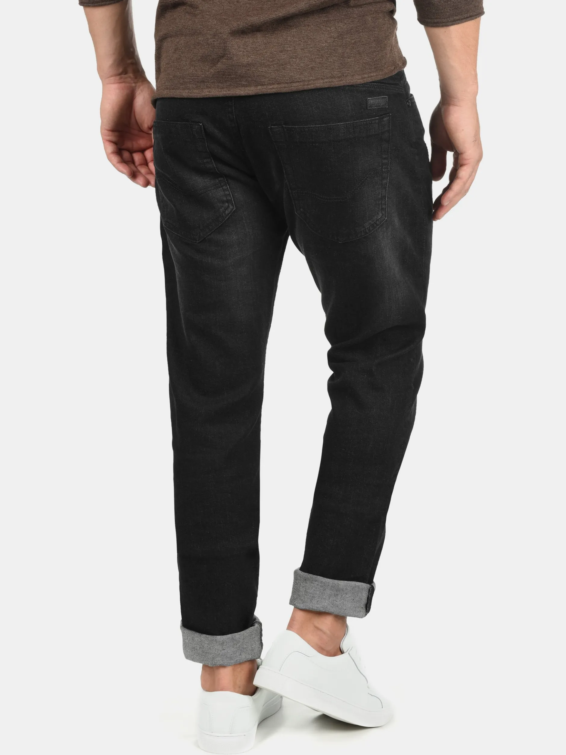 Indicode Herren 5-Pocket-Jeans - IDQuebec in schwarz